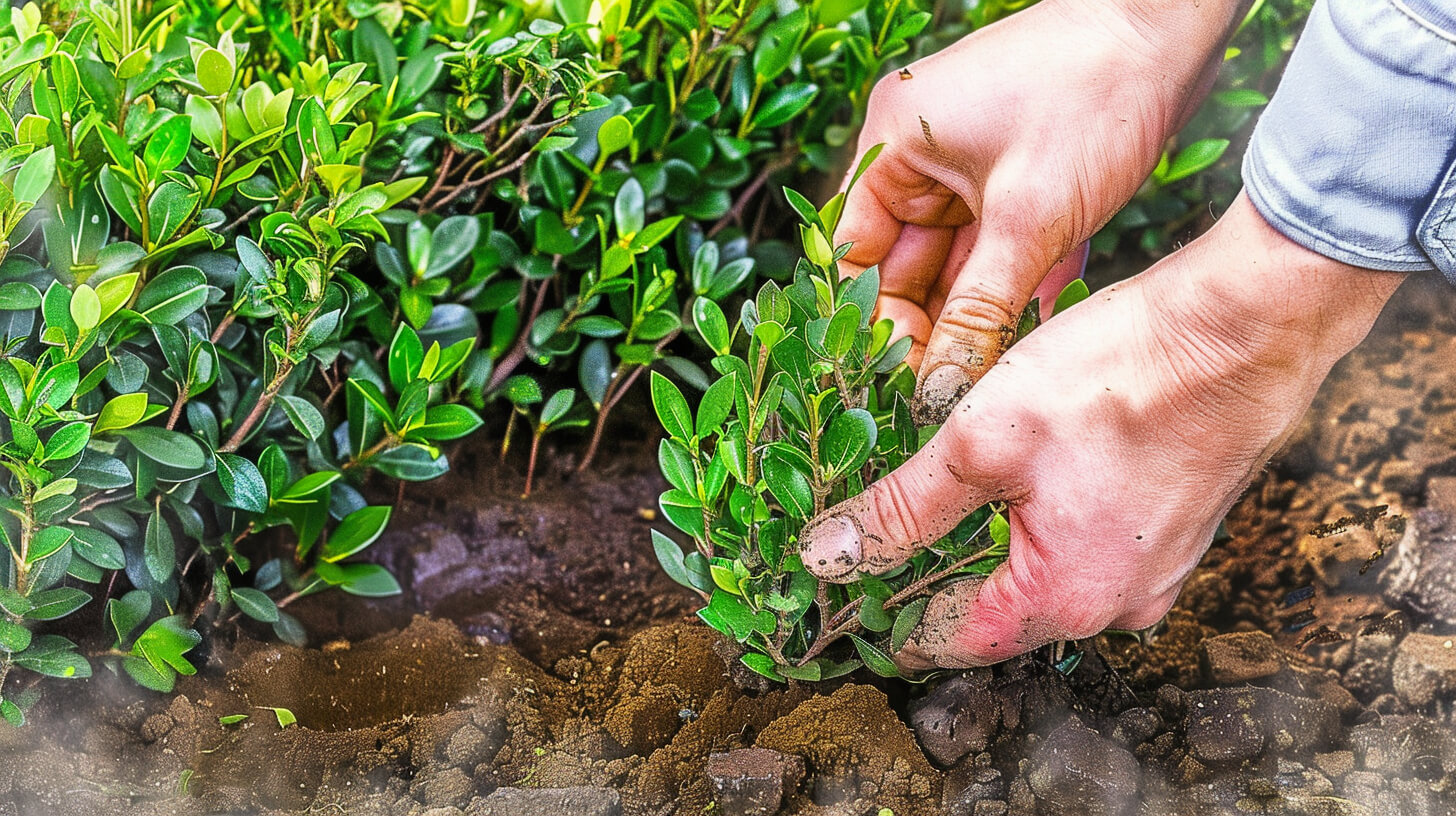 Een buxushaag planten