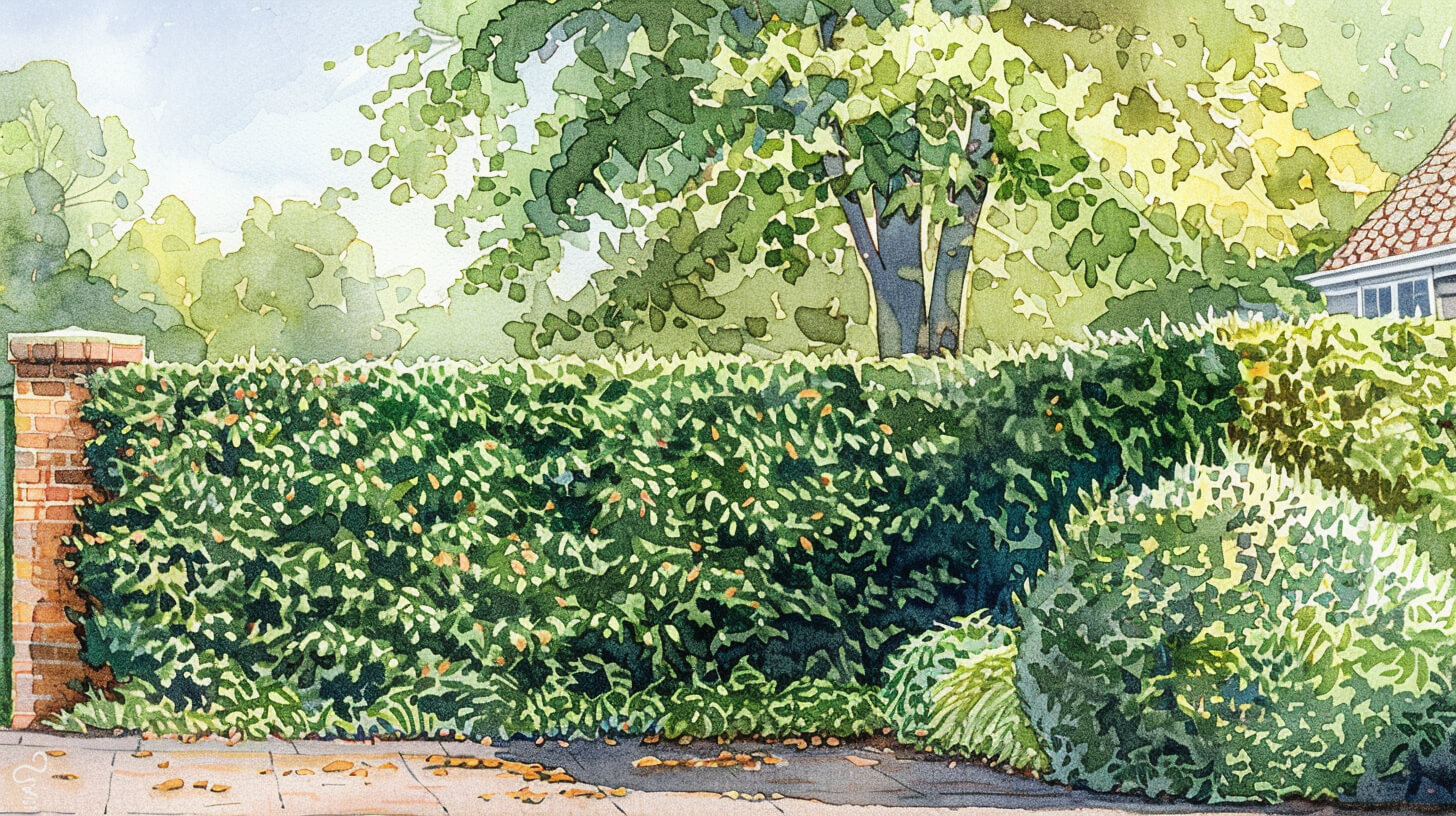 Een gesnoeide beukenhaag