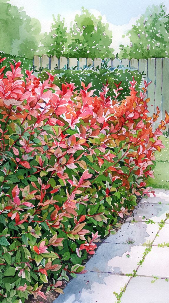Glansmispel als haagplant in een Nederlandse tuin