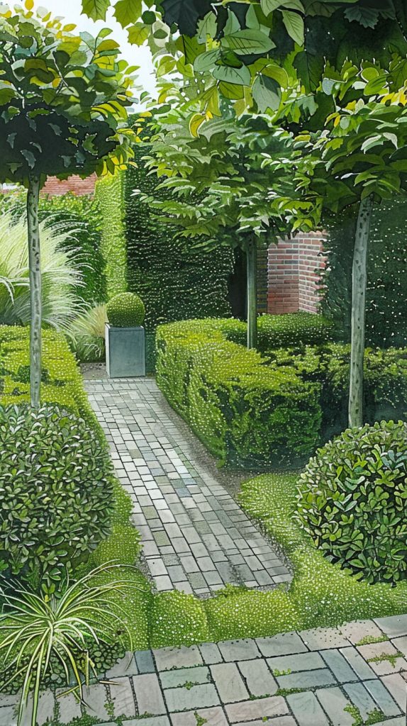 Japanse hulst als haagplant in een Nederlandse tuin