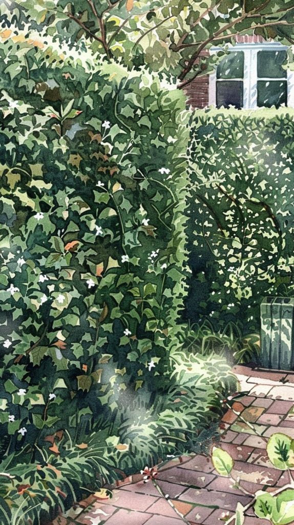 Schijbhulst als haagplant in een Nederlandse tuin